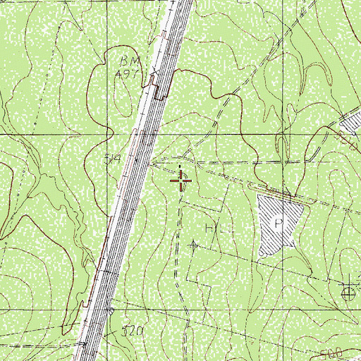 Topographic Map of G Rogers, TX