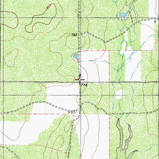 Topographic Map of G S Barr, TX