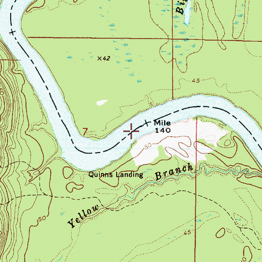 Topographic Map of Grangers Bar, AL