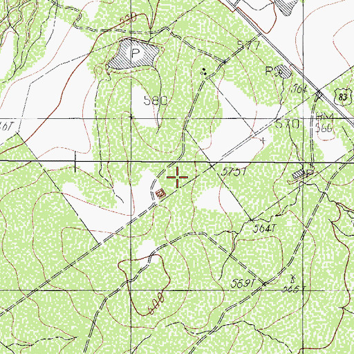 Topographic Map of GM Ranch, TX