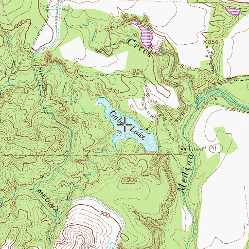 Topographic Map of Gabe Lake, TX