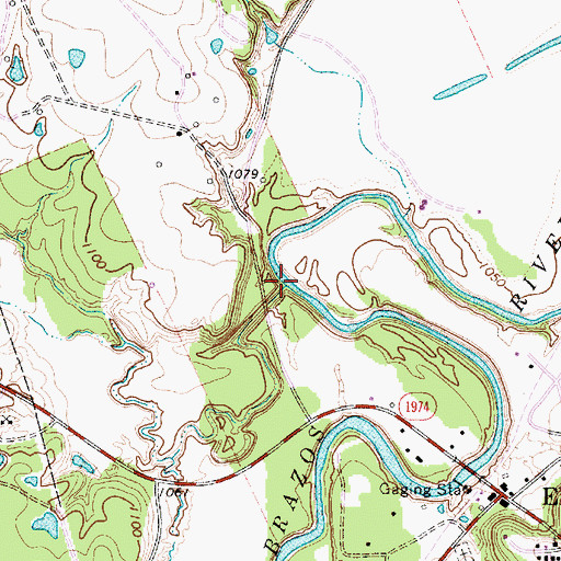 Topographic Map of Gage Creek, TX