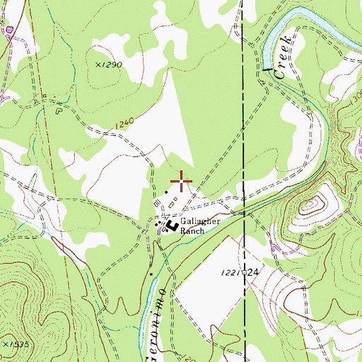 Topographic Map of Gallagher Ranch, TX