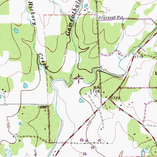Topographic Map of Gamenthaler Creek, TX