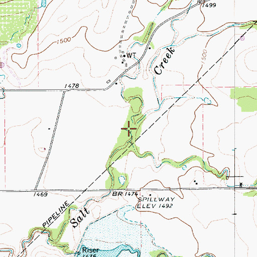 Topographic Map of Gap Creek, TX
