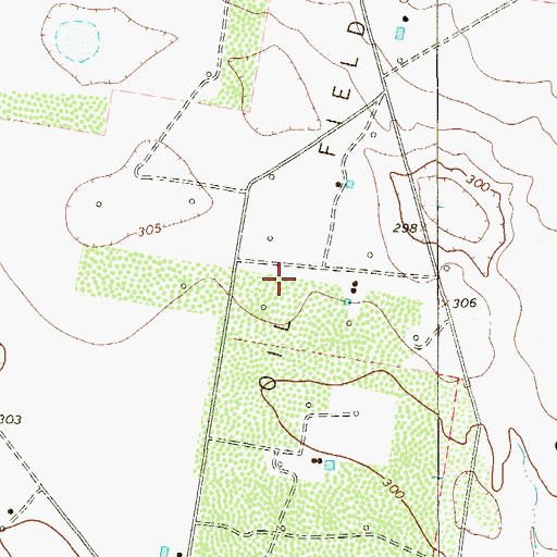Topographic Map of Garcia Oil Field, TX