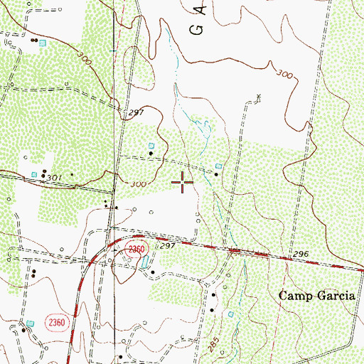 Topographic Map of Garcia Oil Field, TX