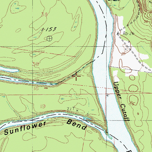 Topographic Map of Harwells Landing (historical), AL