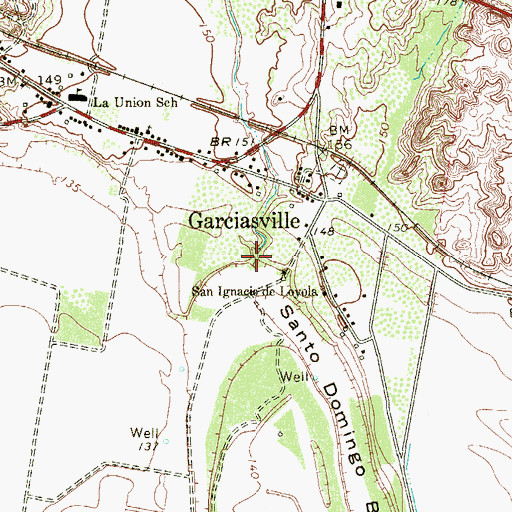 Topographic Map of Garcias Creek, TX