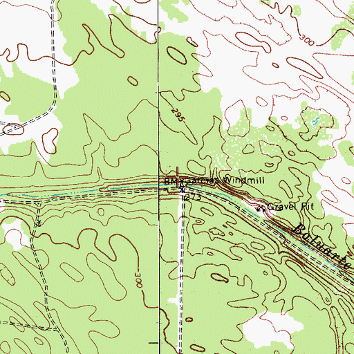 Topographic Map of Garcias Windmill, TX