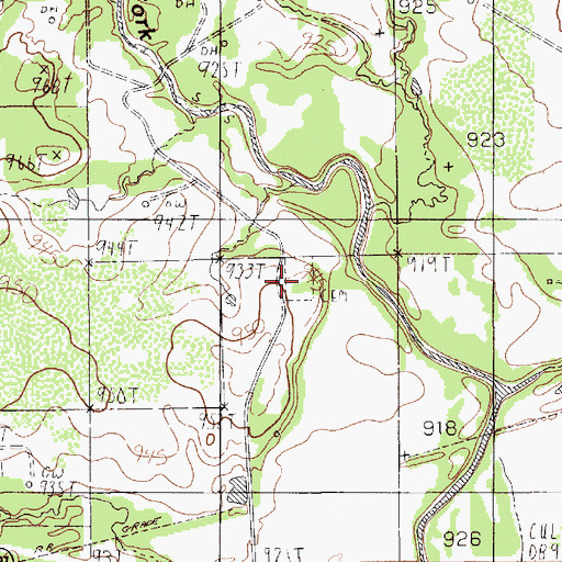 Topographic Map of Garden of Memories Cemetery, TX