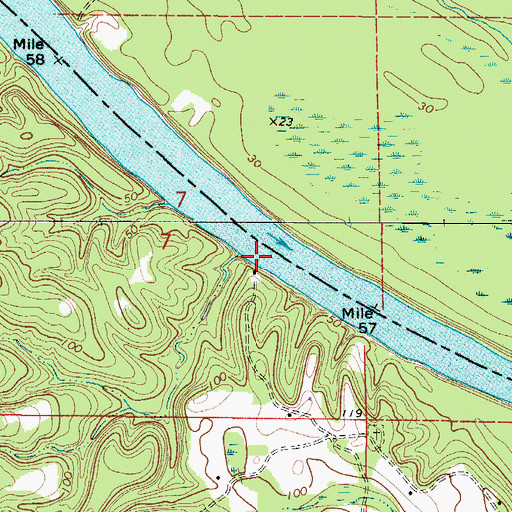 Topographic Map of Herons Landing, AL