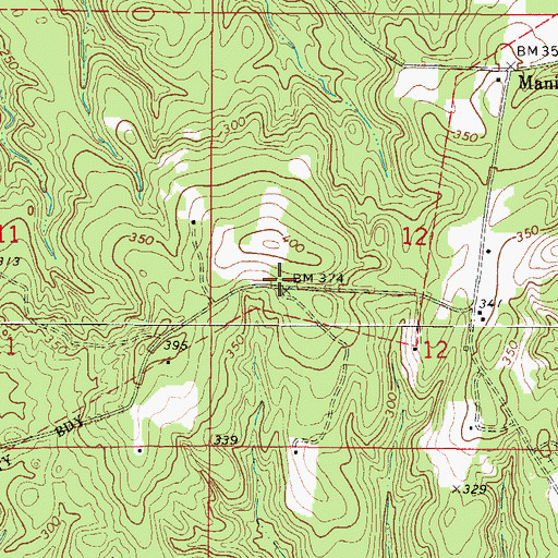 Topographic Map of Hickory Hall (historical), AL