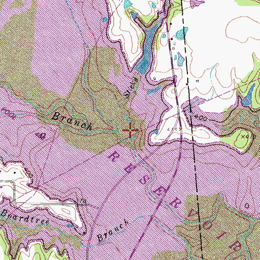 Topographic Map of Garrett Creek, TX