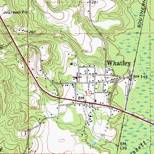 Topographic Map of Horeb Baptist Church, AL