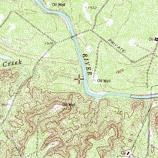 Topographic Map of Gasconades Creek, TX