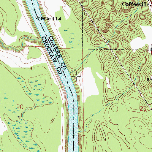 Topographic Map of Horrace Williams Landing (historical), AL