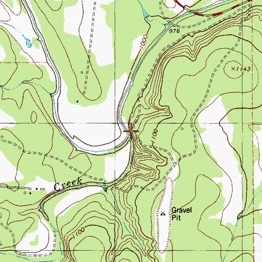 Topographic Map of Gatlin Creek, TX