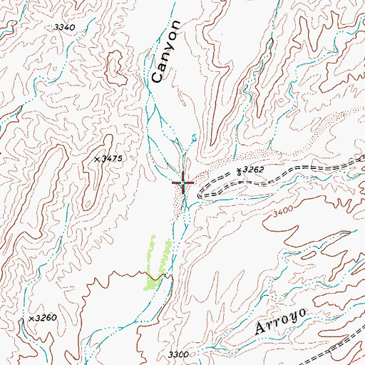 Topographic Map of Gato Arroyo, TX