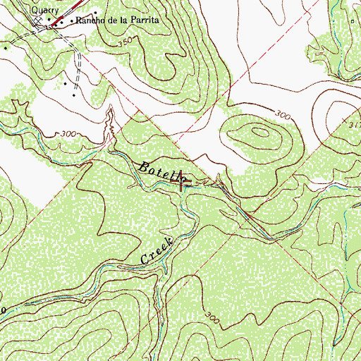 Topographic Map of Gato Creek, TX