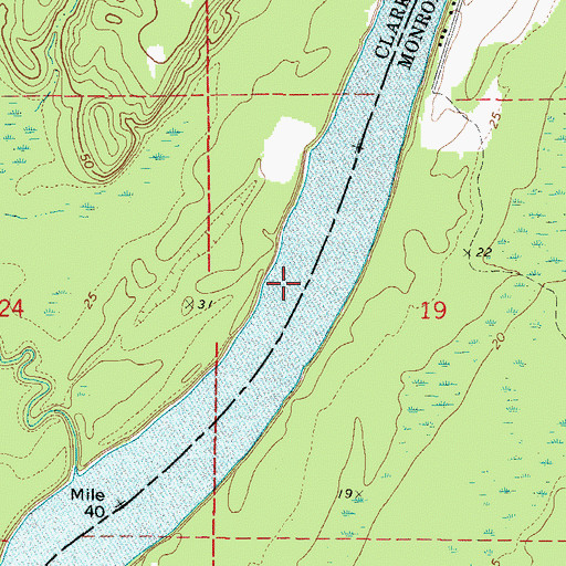 Topographic Map of Irvin Bar, AL