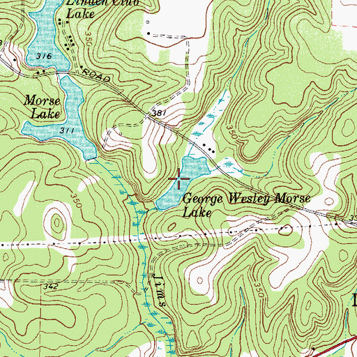 Topographic Map of George Wesley Morse Lake, TX