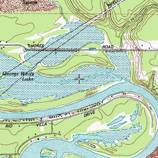 Topographic Map of George White Lake, TX