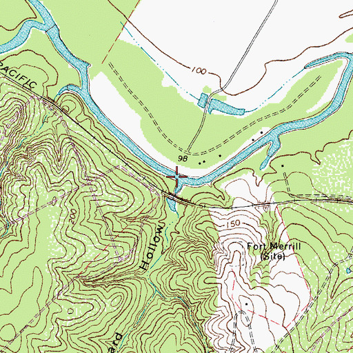 Topographic Map of Gerhard Hollow, TX
