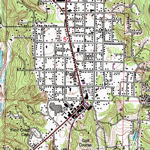 Topographic Map of Jackson High School, AL
