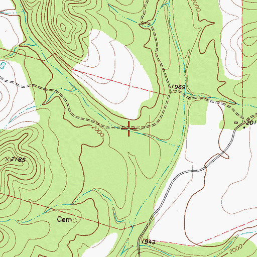 Topographic Map of Geronimo Creek, TX