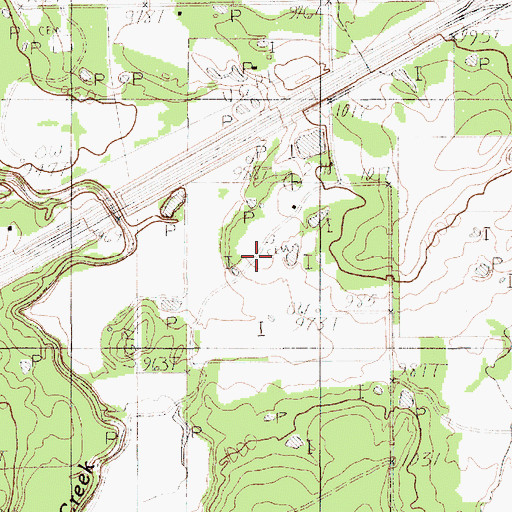 Topographic Map of Gibson Cemetery, TX