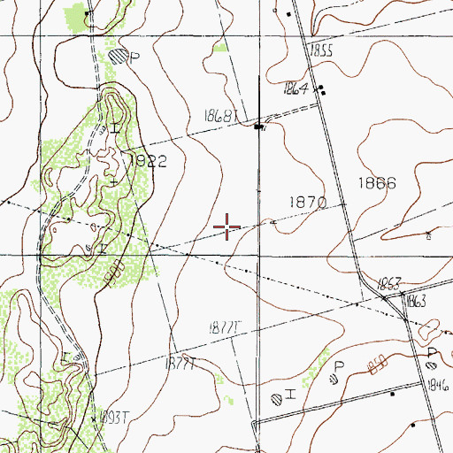 Topographic Map of Gibson Oil Field, TX