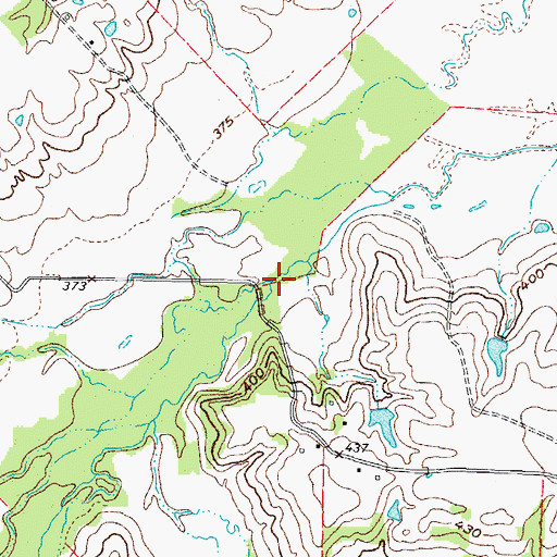 Topographic Map of Giladon Creek, TX