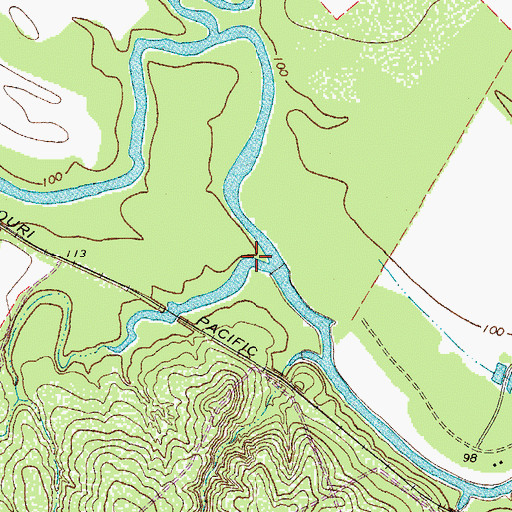 Topographic Map of Gilden Creek, TX