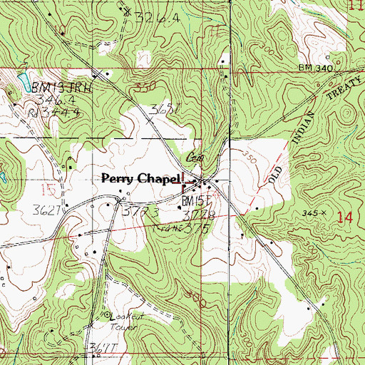 Topographic Map of Jones Chapel Methodist Protestant Church, AL