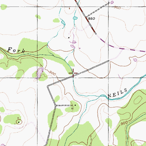 Topographic Map of Goar Valley, TX