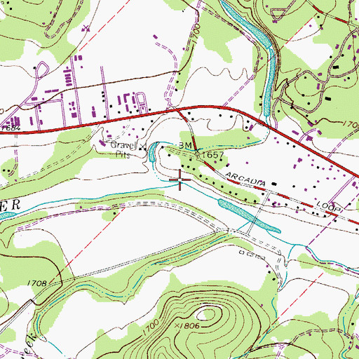 Topographic Map of Goat Creek, TX