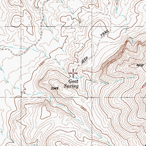 Topographic Map of Goat Spring, TX