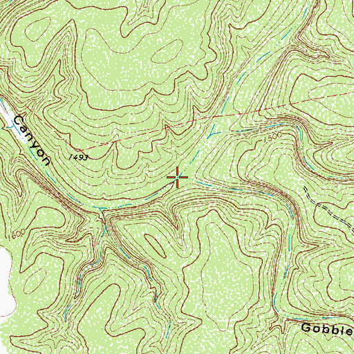 Topographic Map of Gobble Canyon, TX