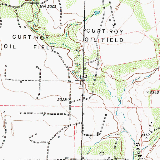 Topographic Map of Gobbler Creek, TX