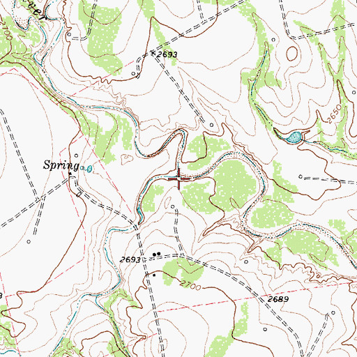 Topographic Map of Gold Creek, TX