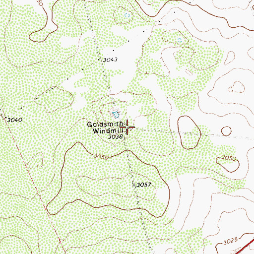 Topographic Map of Goldsmith Windmill, TX