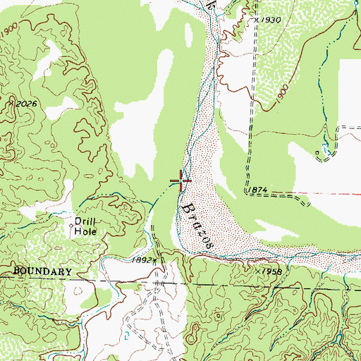Topographic Map of Goldstens Branch, TX