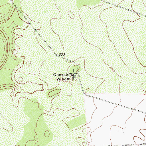 Topographic Map of Gonzalena Windmill, TX