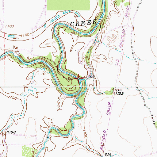 Topographic Map of Gunsolus Creek, TX