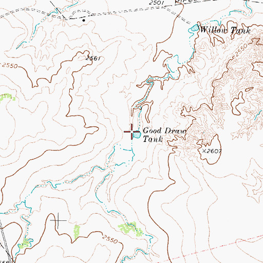 Topographic Map of Good Draw Tank, TX