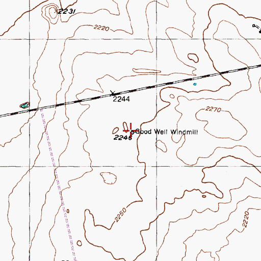 Topographic Map of Good Well Windmill, TX