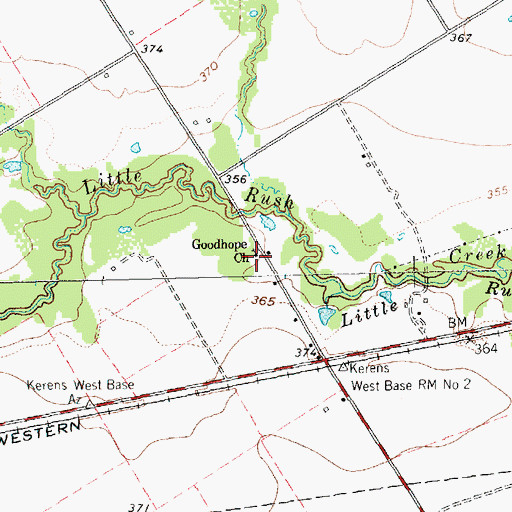 Topographic Map of Goodhope Church, TX
