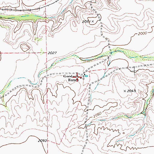 Topographic Map of Goodwin Ranch, TX