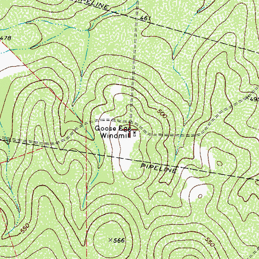 Topographic Map of Goose Egg Windmill, TX
